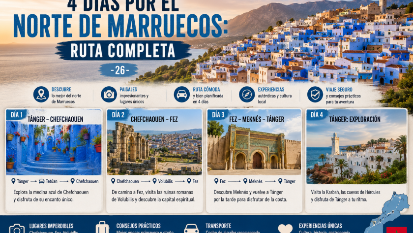 4 Días por el Norte de Marruecos: Ruta Completa