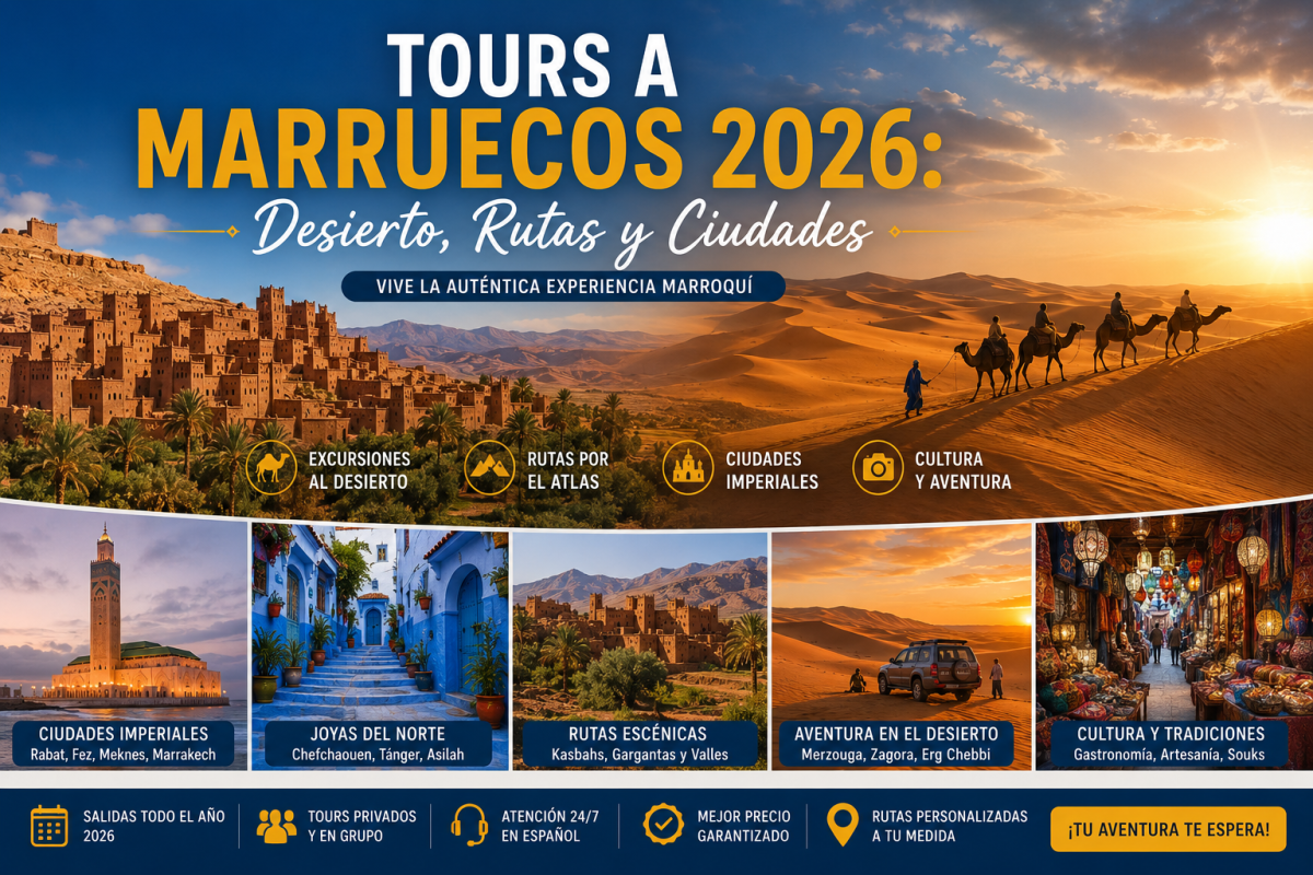 Viajes a Marruecos: Guía Completa 2026 | Desierto del Sahara y Tours desde Marrakech