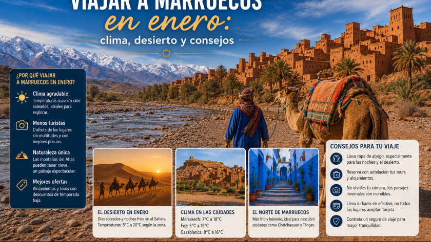 Viajar a Marruecos en enero: clima, desierto y consejos